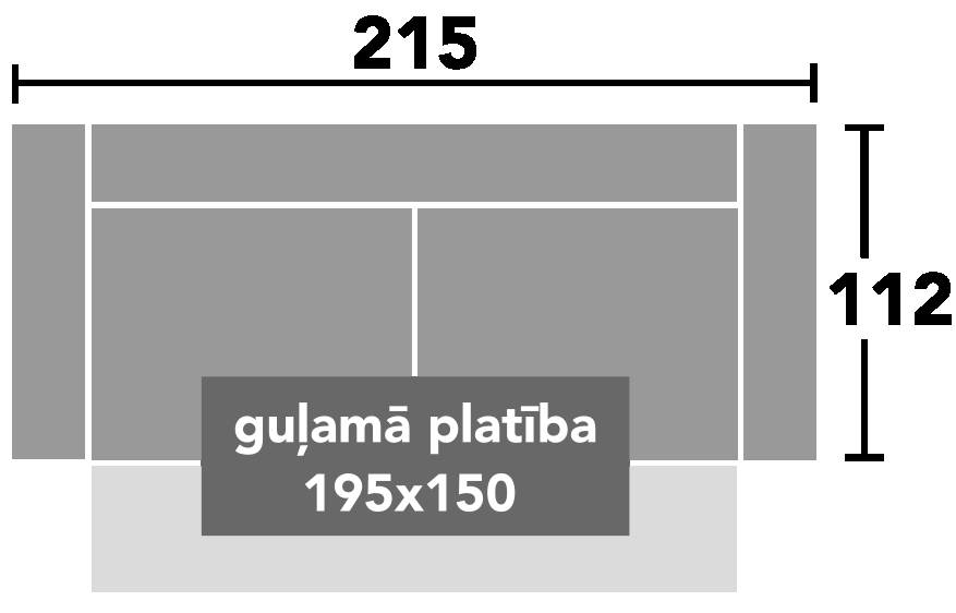 BELLA Exclusive gray izmēri