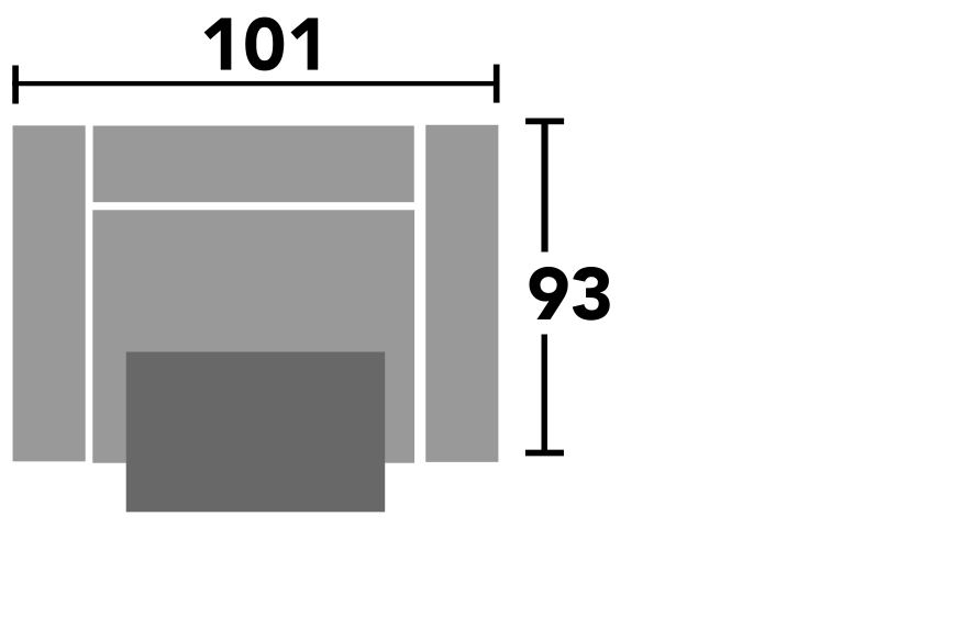 DALLAS Mini Gray izmēri