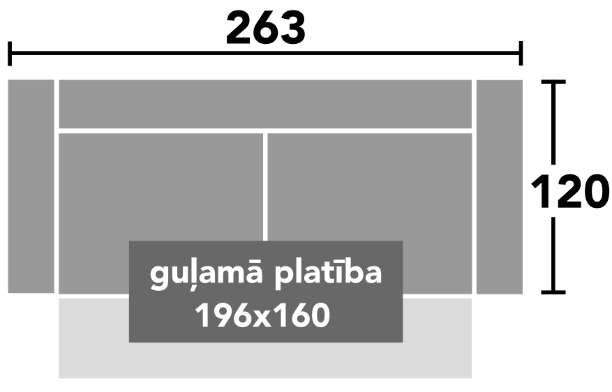 ALBA Exclusive Gray izmēri